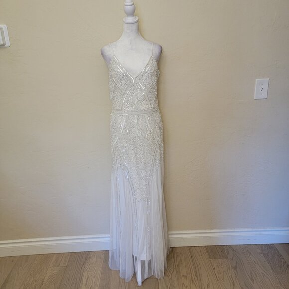 Lulus Just the Beginning (Bridal) White Mermaid Maxi, #1679496, Sz M, $193 - Picture 4 of 10